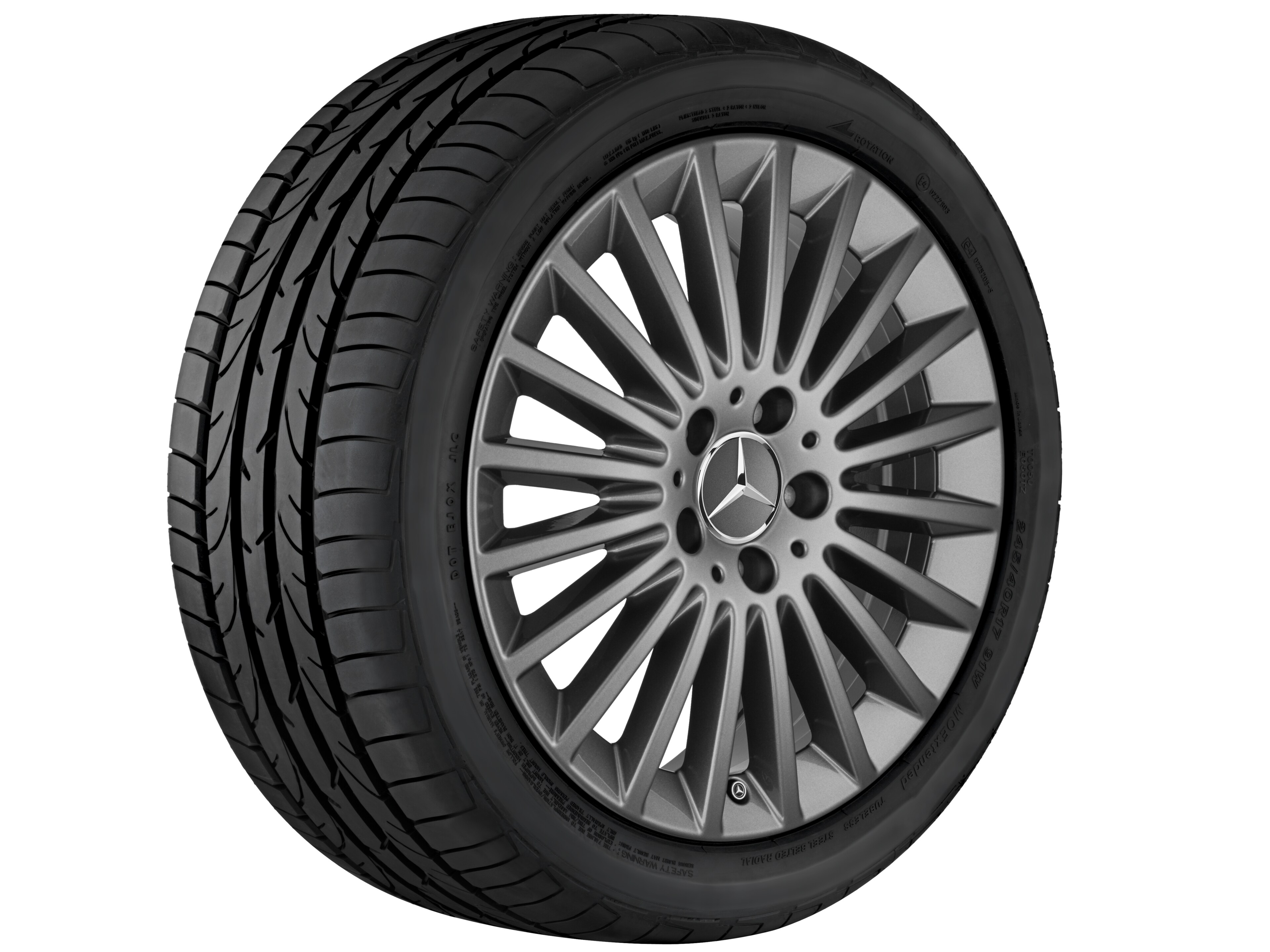 Multi-spoke wheel, 43.2 cm (17-inch) - 8 J x 17 ET 54, himalaya grey, painted