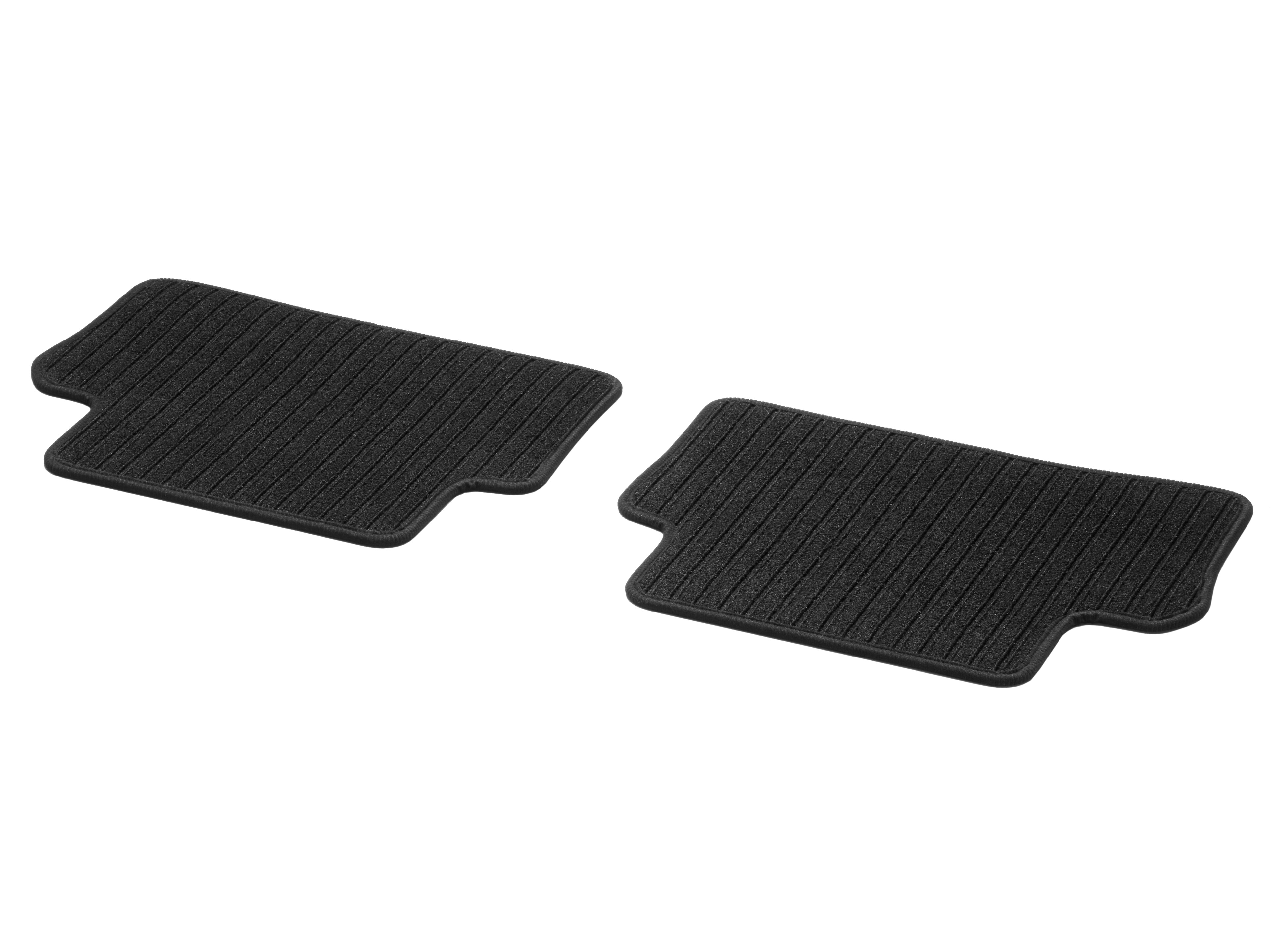 Ribbed mats, CLASSIC, Rear, Set of 2 - LHD/RHD, black, Black edging