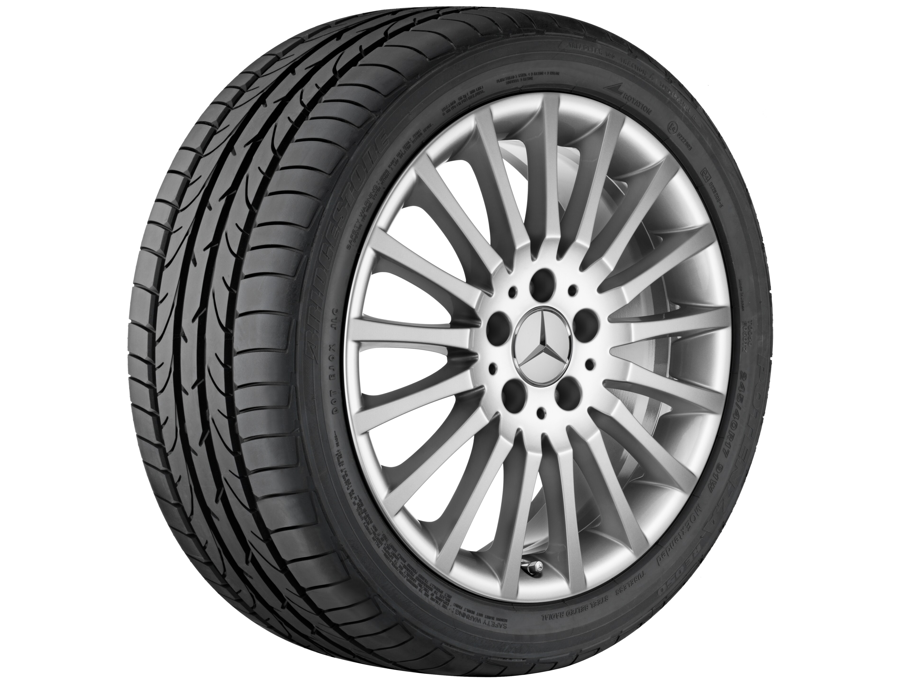 Multi-spoke wheel, 43.2 cm (17-inch) - 7,5 J x 17 ET 47, titanium silver
