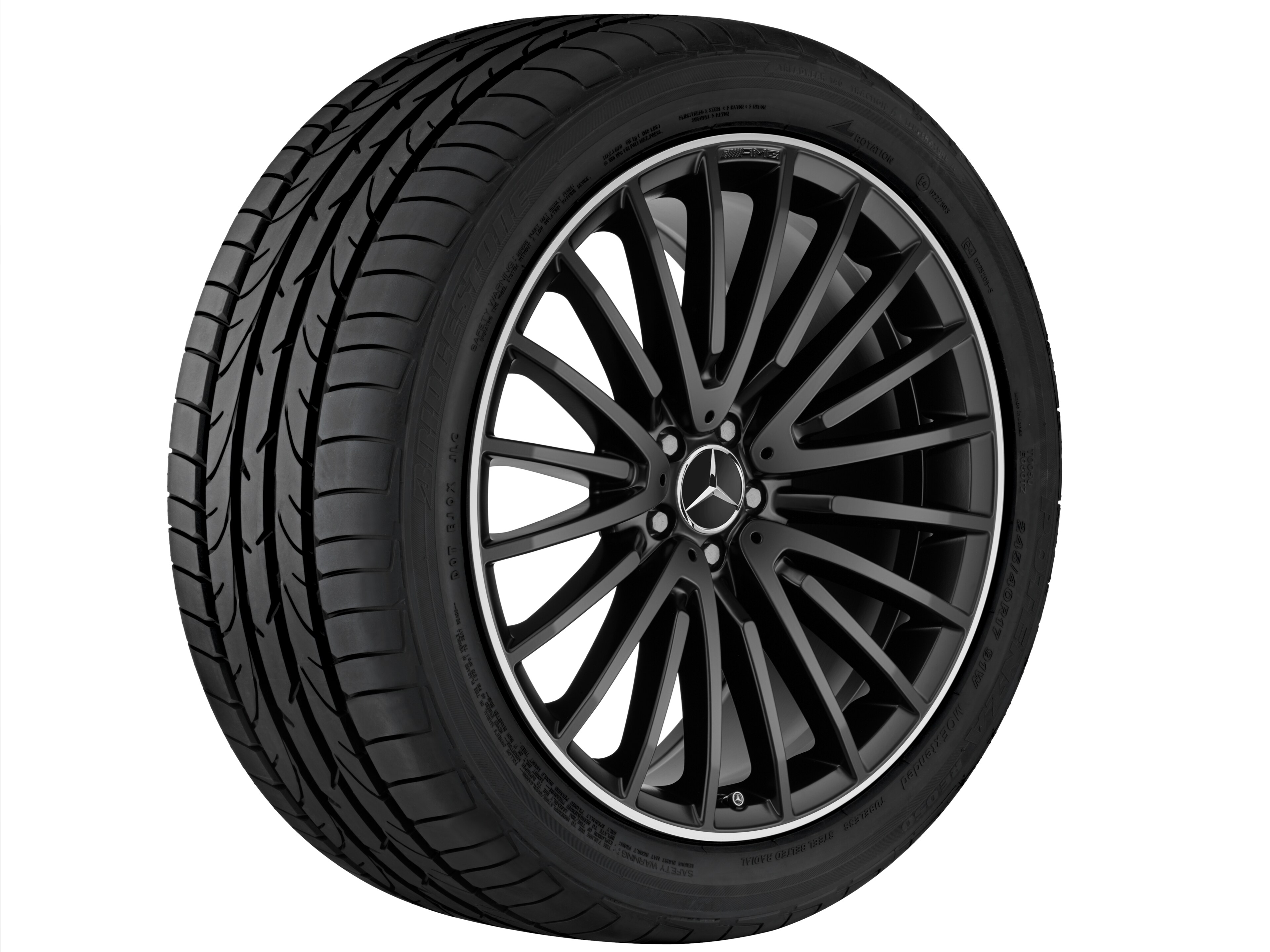 AMG multi-spoke wheel, 55.9 cm (22-inch), High-sheen rim flange - 10,5 J x 22 ET 45, matt black