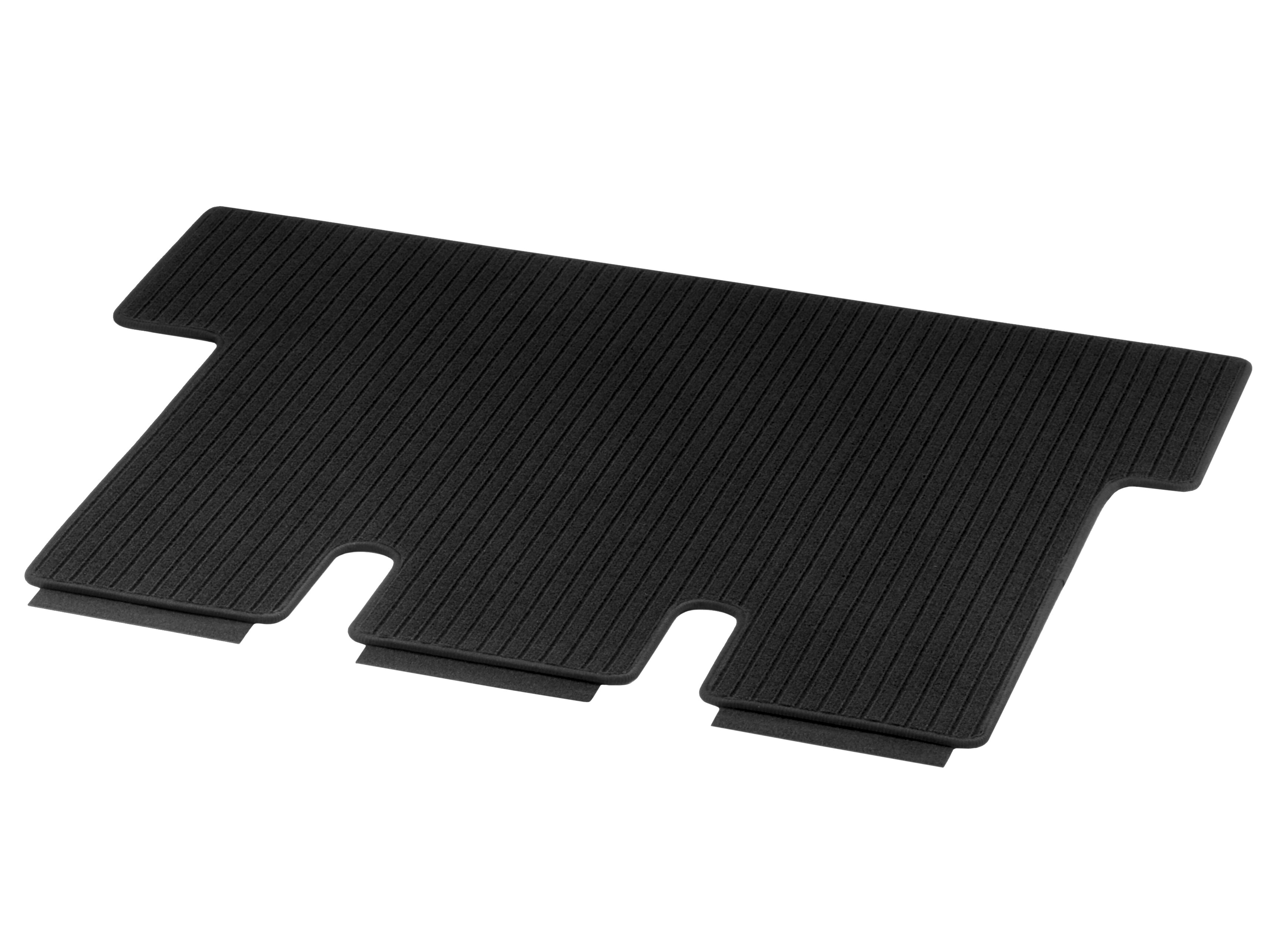 Rep mats, Luggage compartment, with single rail, Single, A3, extra long - LHD/RHD, black