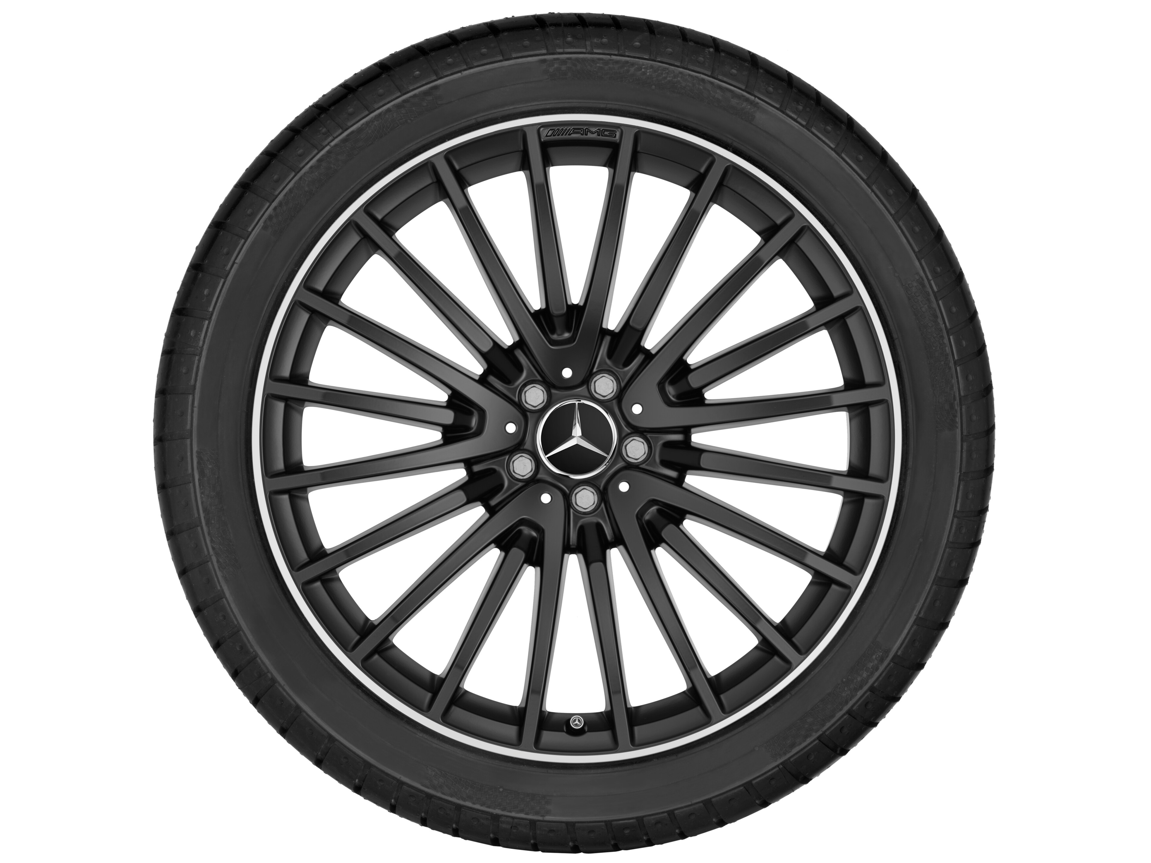 AMG multi-spoke wheel, 55.9 cm (22-inch), High-sheen rim flange - 10,5 J x 22 ET 45, matt black