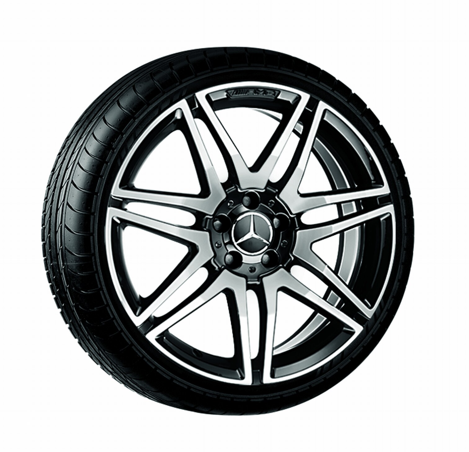 AMG 7-twin-spoke wheel, 48.3 cm (19-inch) - 8,5 J x 19 ET 44, black, high-sheen
