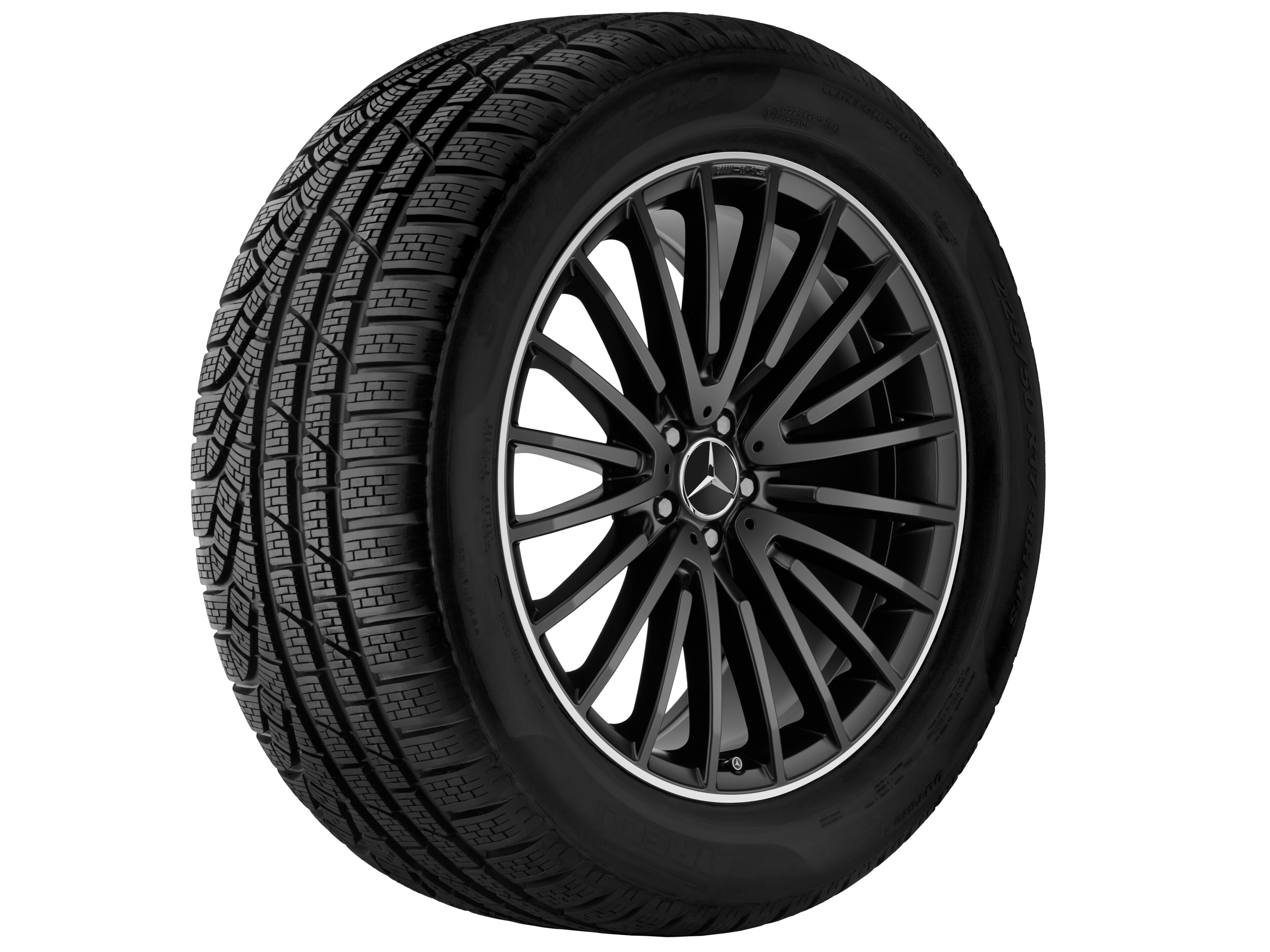 AMG multi-spoke wheel, 55.9 cm (22-inch), High-sheen rim flange - 10,5 J x 22 ET 45, matt black