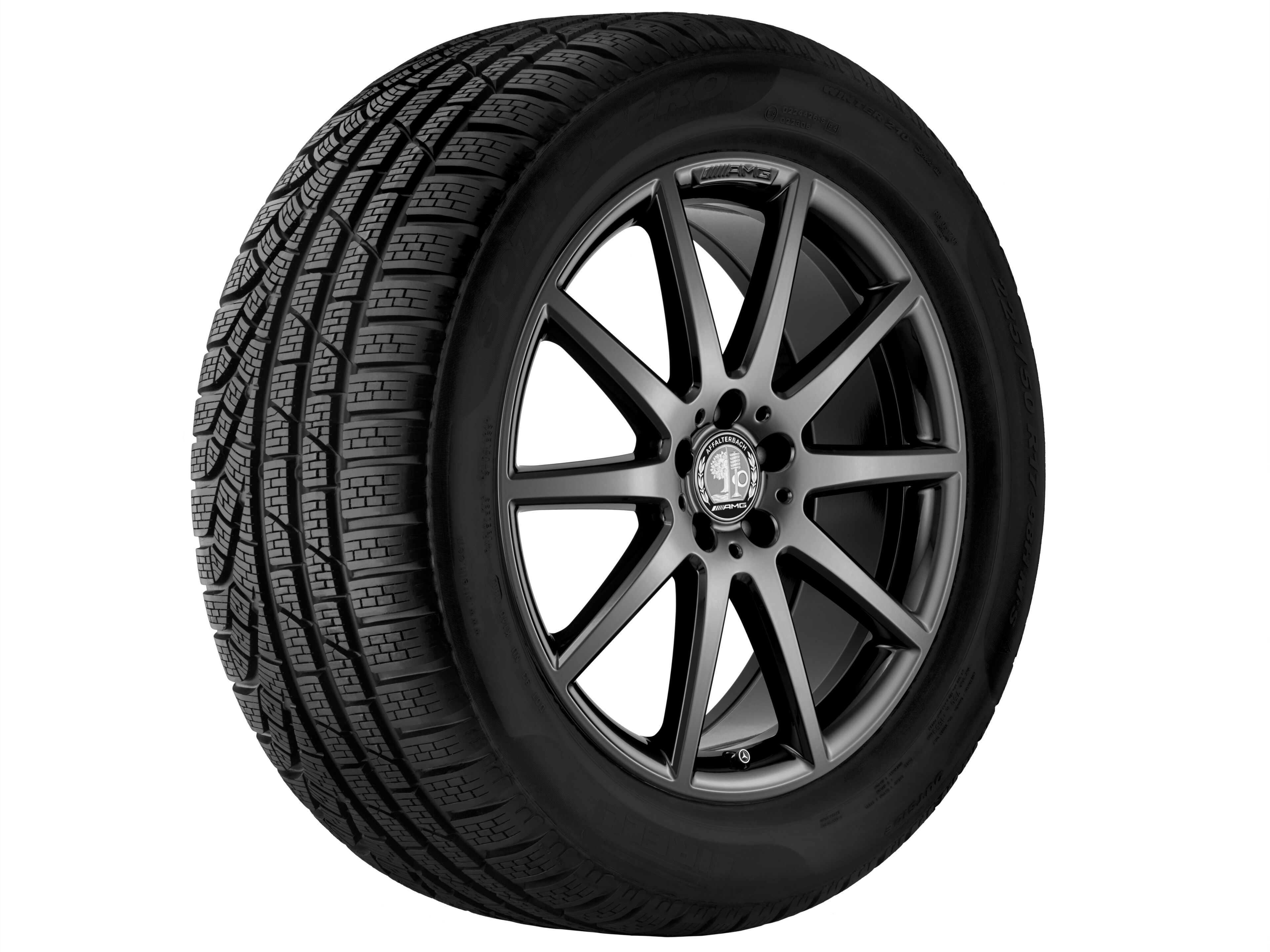 AMG 10-spoke wheel, 50.8 cm (20-inch) - 8 J x 20 ET 43,5, titanium black, high-gloss