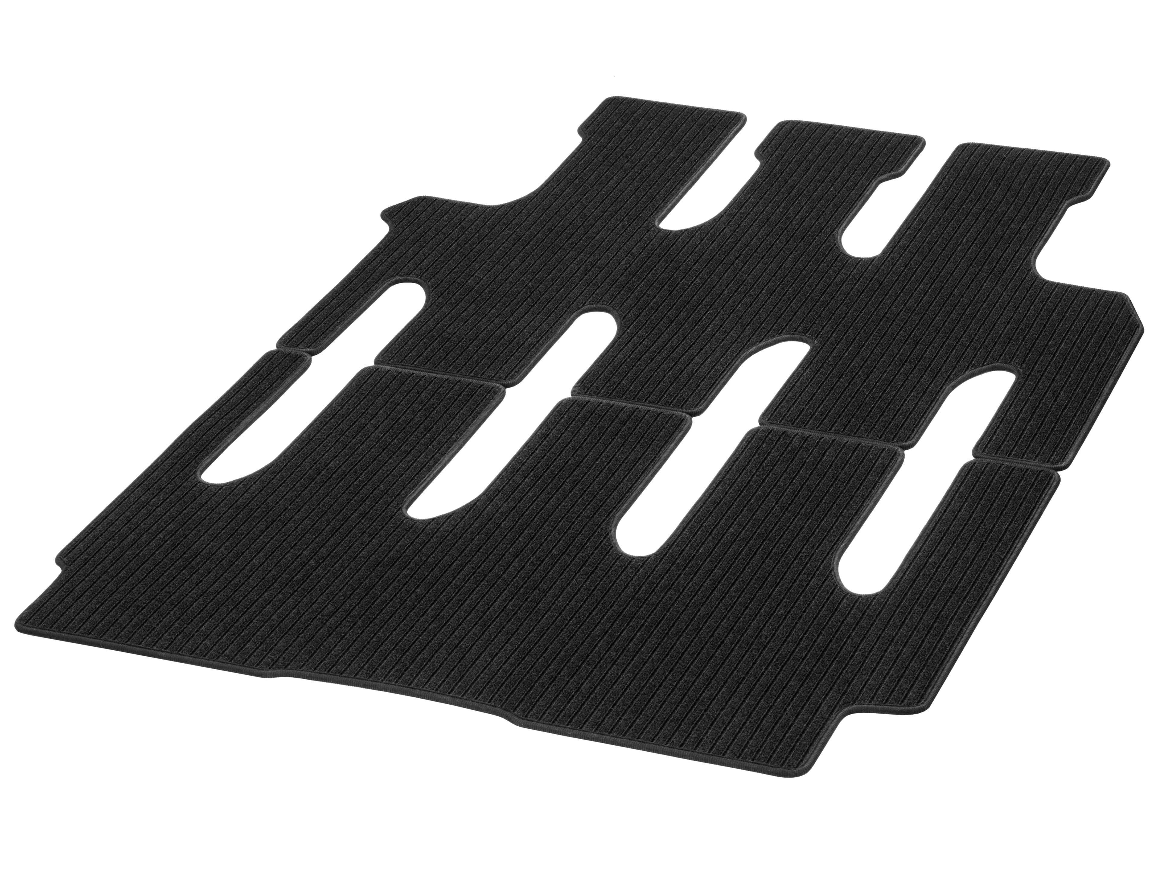 Rep mats, Passenger compartment, with single rail, 1 sliding door, Set of 2 - LHD/RHD, black