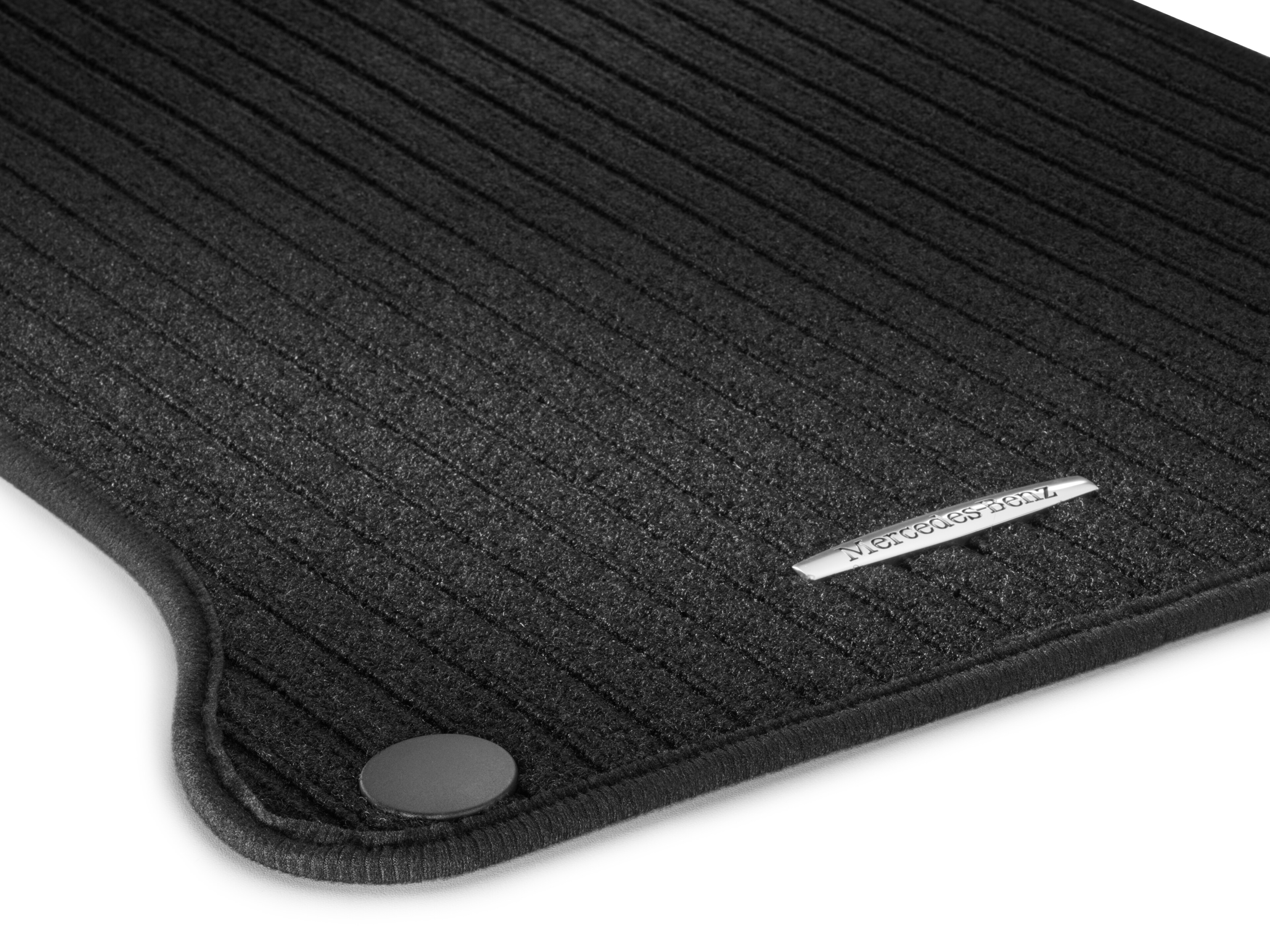 Ribbed mats, CLASSIC, Set, Set of 4 - RHD, black