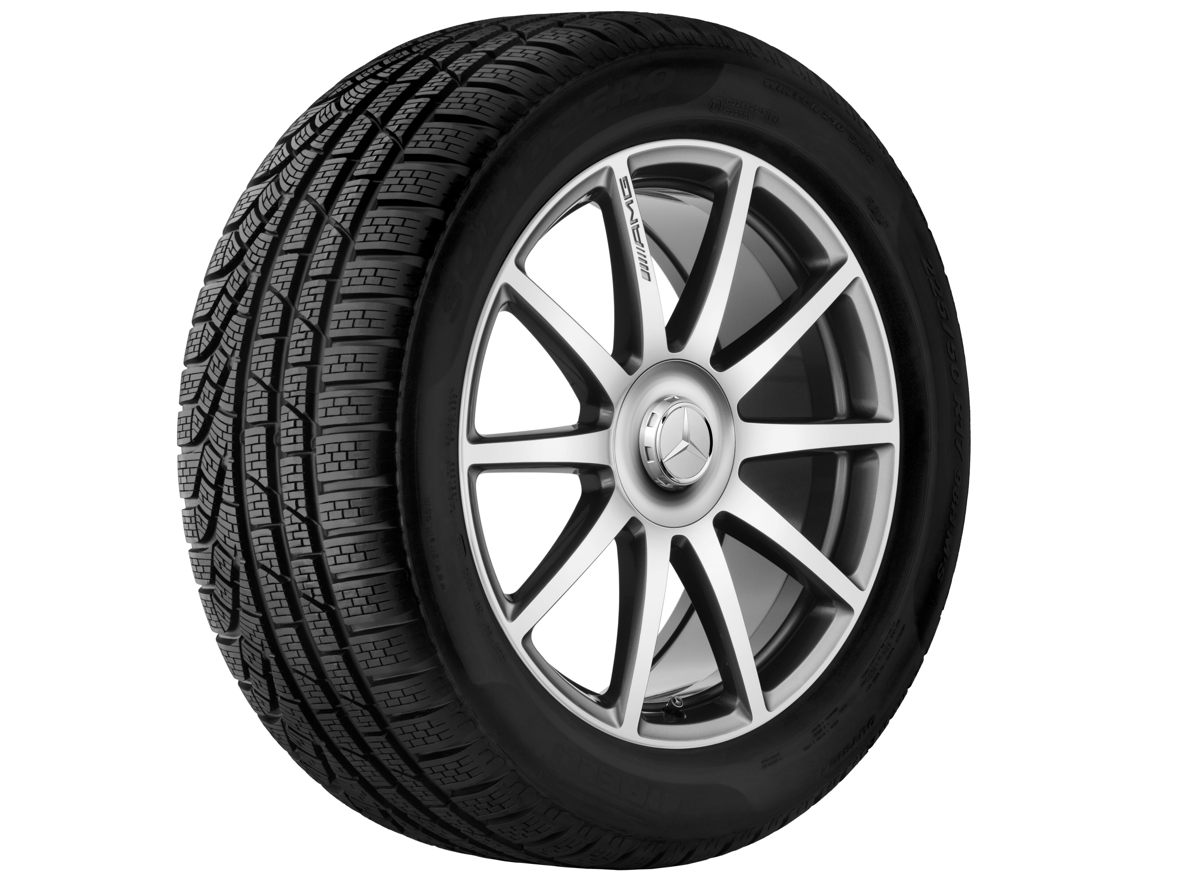 AMG 10-spoke design forged wheel, 50.8 cm (20-inch) - 8,5 J x 20 ET 39, titanium grey, high-sheen