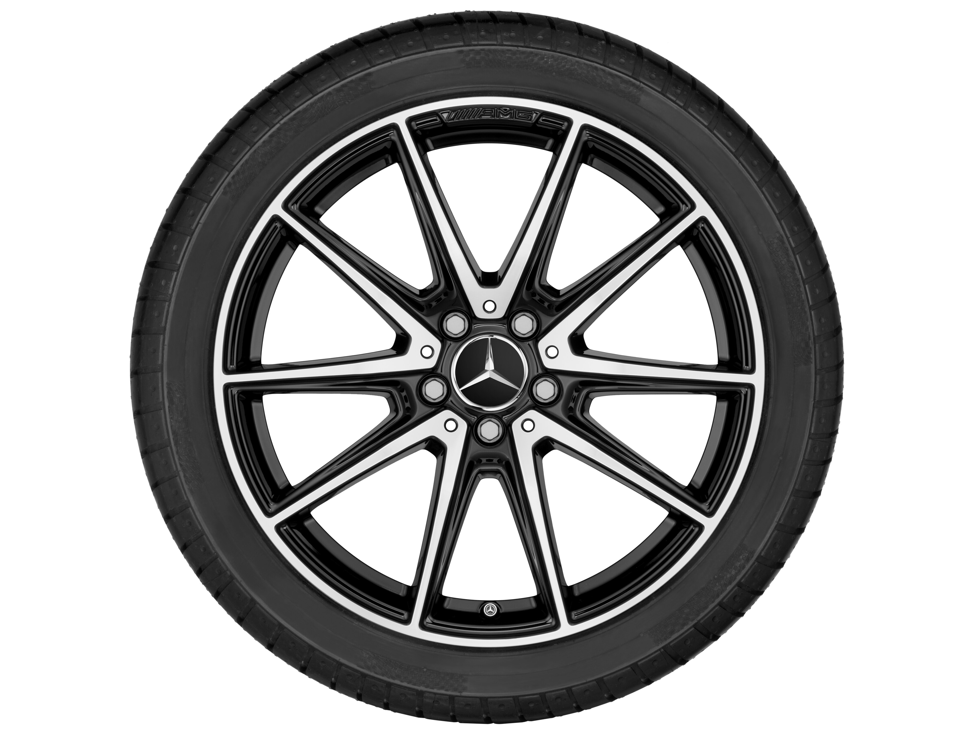 AMG 10-spoke wheel, 48.3 cm (19-inch) - 9 J x 19 ET 61, black, high-sheen
